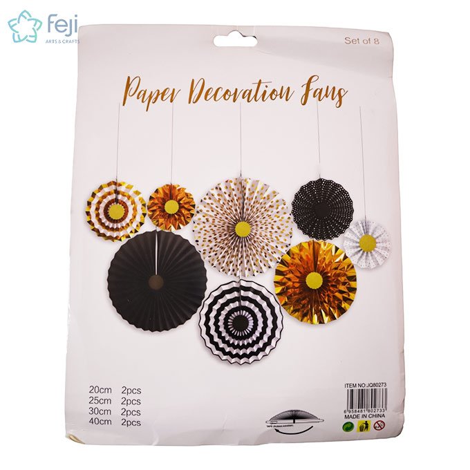 Paper Fan Decorations for Wall Blue Colour