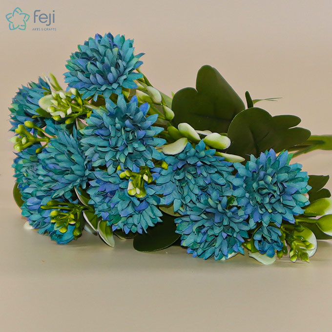 Florence Blue Marigold Artificial Flower